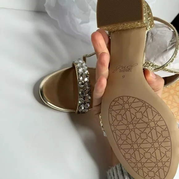 Badgley Mischka Claudia Glitter Block Heel - Picture 2 of 9